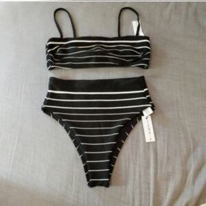 Vitamin A Mila Barcelona Bikini Set Midnight Stripe